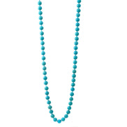 9Mm Turquoise Beads Long Necklace