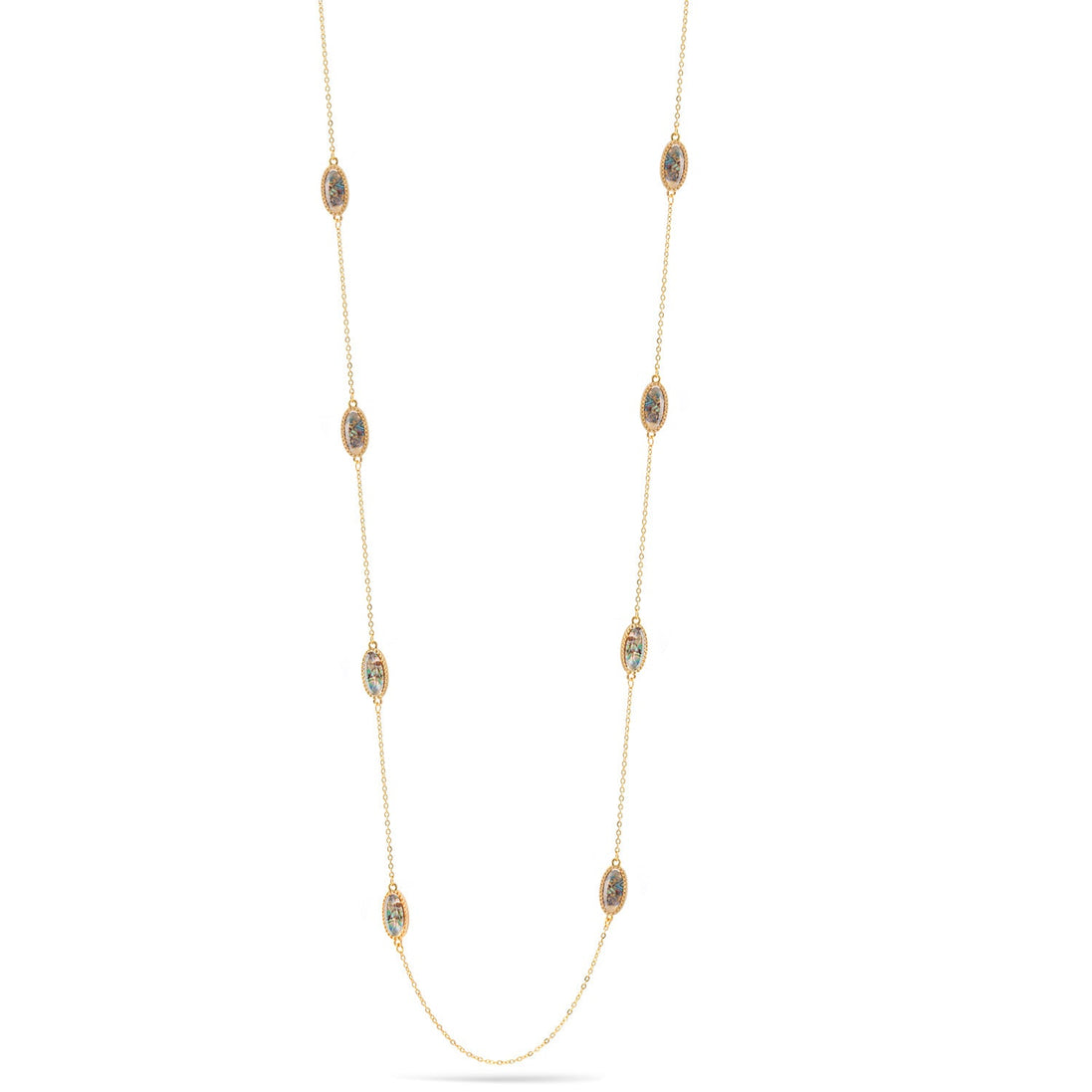 Gold Abalone Long Necklace