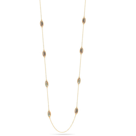 Gold Abalone Long Necklace