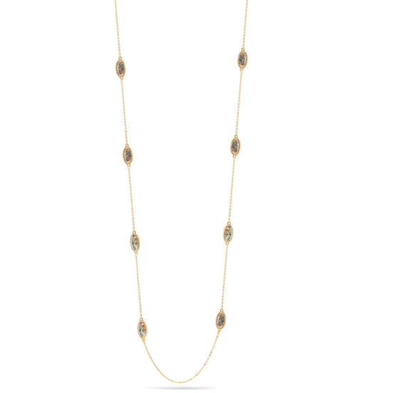 Gold Abalone Long Necklace