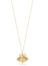 Gold Honey Bee Crystal Pendant Adjustable Length Chain Necklace
