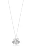 Rhodium Honey Bee Crystal Pendant Adjustable Length Chain Necklace