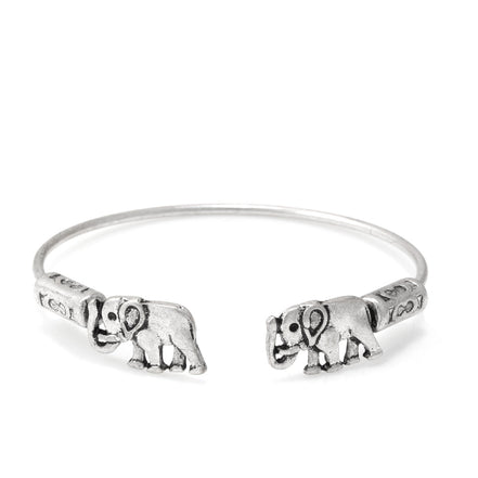 Silver Elephant Cuff Bracelet