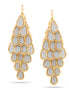 Gold Silver Sand Glitter Teardrop Chandelier Earrings