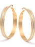 Gold Silver Sanded Glitter Hoop Earrings