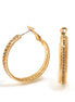 Gold Crystal Hoop Earrings