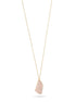 Light Pink Natural Agate Stone Pendant Adjustable length Chain Necklace
