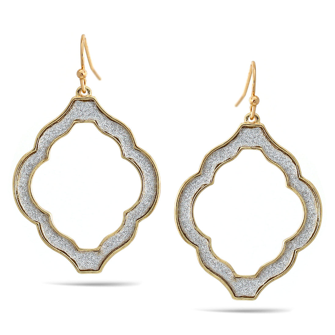 Gold Silver Sanded Drop Earrings