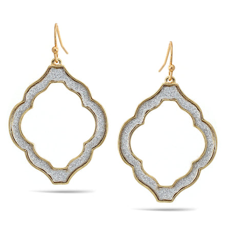 Gold Silver Sanded Drop Earrings