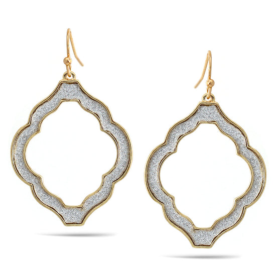Gold Silver Sanded Drop Earrings