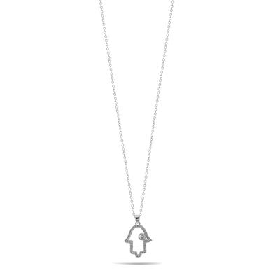 HAMSA HAND CRYSTAL PENDANT NECKLACE #SWY-18065 (SE17)