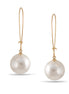 Gold Cream Pearl Earrings