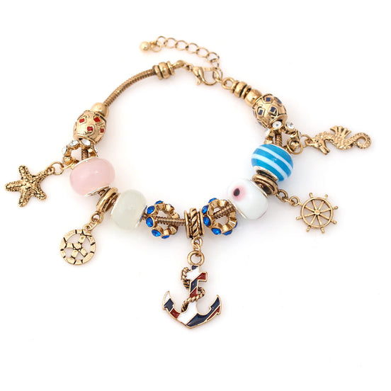 Antique Gold Charm Bracelet