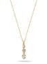 Gold Crystal Flower Pendant Adjustable Length Chain Necklace