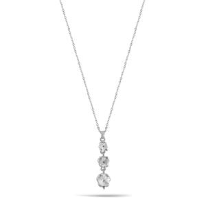 CRYSTAL FLOWER PENDANT NECKLACE #SQ260-060318 (NG11)
