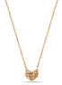 Gold Heart Small Pendant Adjustable Length Chain Necklace