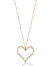Matte Gold Heart Pendant Adjustable Length Chain Long Necklace