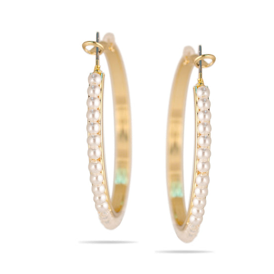 GOLD HOOP EARRING SQ321-095150 (GD18)