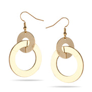 GOLD INTER LOCK GLITTER EARRING#SQGN112912