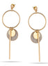 GOLD GLITTER TASSEL EARRING#SQGN112913G