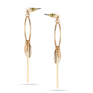GOLD GLITTER TASSEL EARRING#SQGN112913G