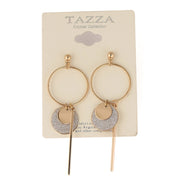 GOLD GLITTER TASSEL EARRING#SQGN112913G