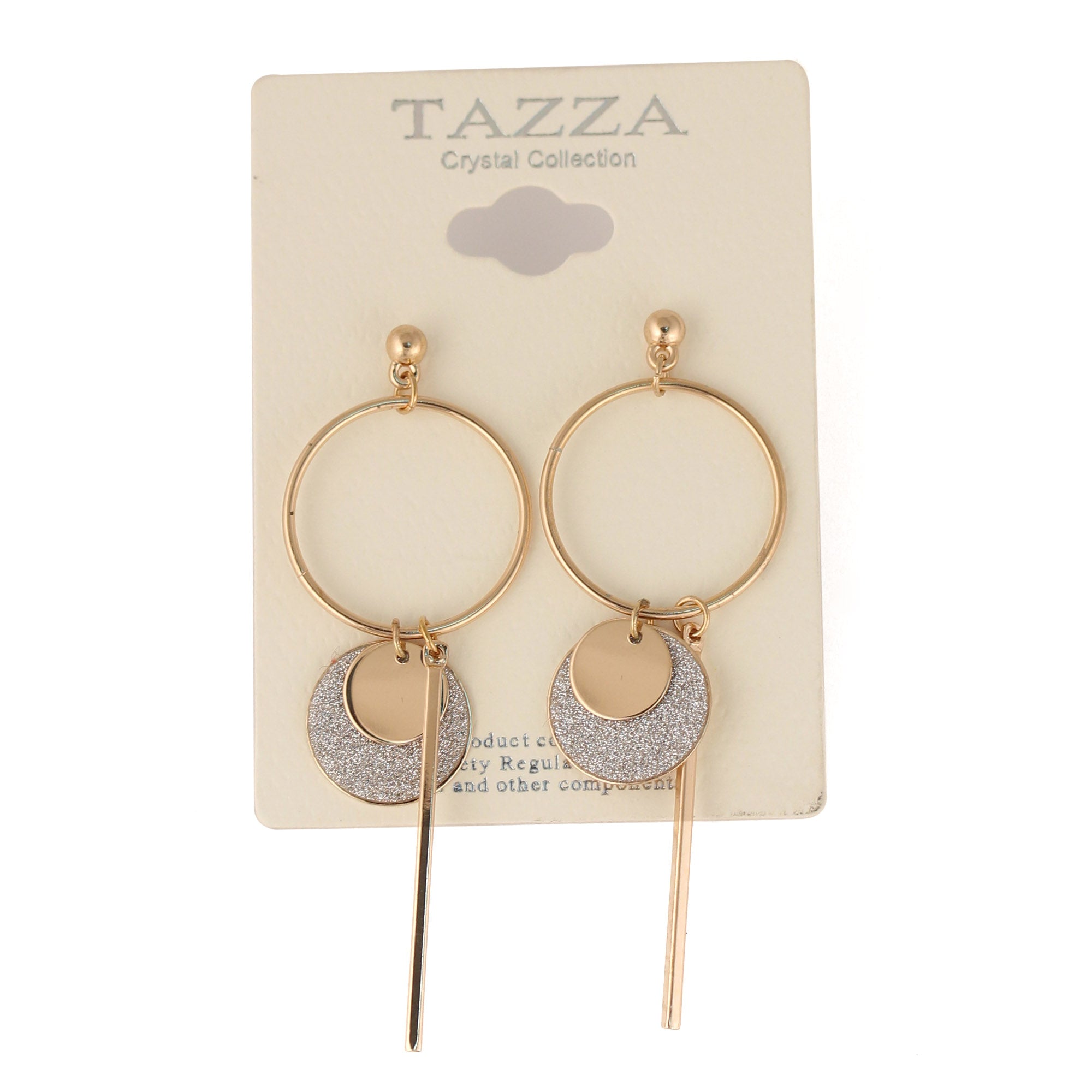 GOLD GLITTER TASSEL EARRING#SQGN112913G