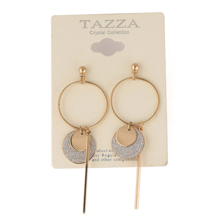 GOLD GLITTER TASSEL EARRING#SQGN112913G