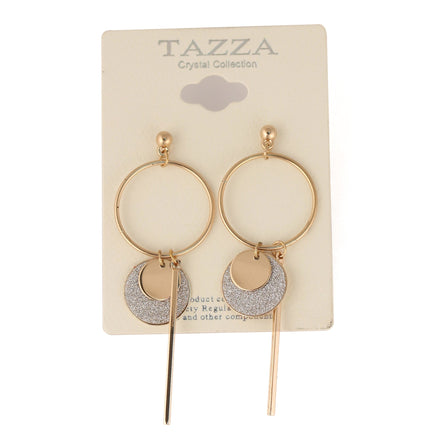 GOLD GLITTER TASSEL EARRING#SQGN112913G