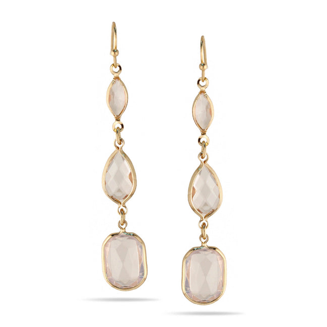 GOLD CRYSTAL CHANDELIER EARRINGS# SW19122510 (GF8)