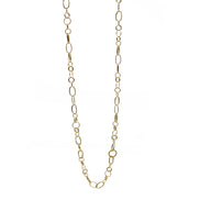 GOLD LINK CHAIN LONG NECKLACE#SQGN20010301G (IA15)