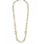 GOLD LINK CHAIN LONG NECKLACE#SQGN20010301G (IA15)