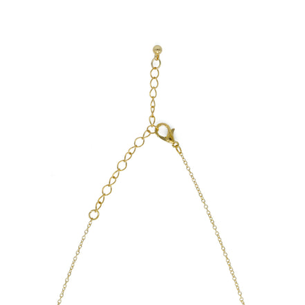 GOLD ABALONE AND MOTHER OF PEARL LONG CHAIN NECKLACE #SQGN20010319AB