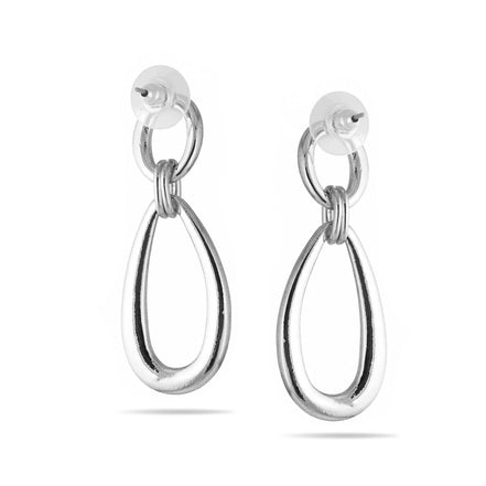 SILVER TEARDROP EARRINGS#SQGN20011003S
