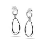 SILVER TEARDROP EARRINGS#SQGN20011003S