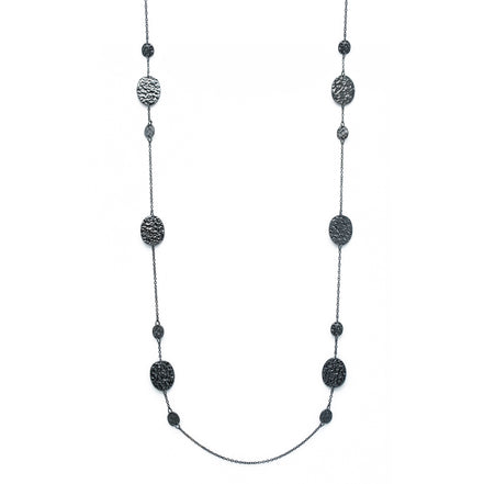 HEMATITE CHAIN LONG NECKLACE # SQGN20011006H