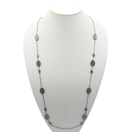 HEMATITE CHAIN LONG NECKLACE # SQGN20011006H