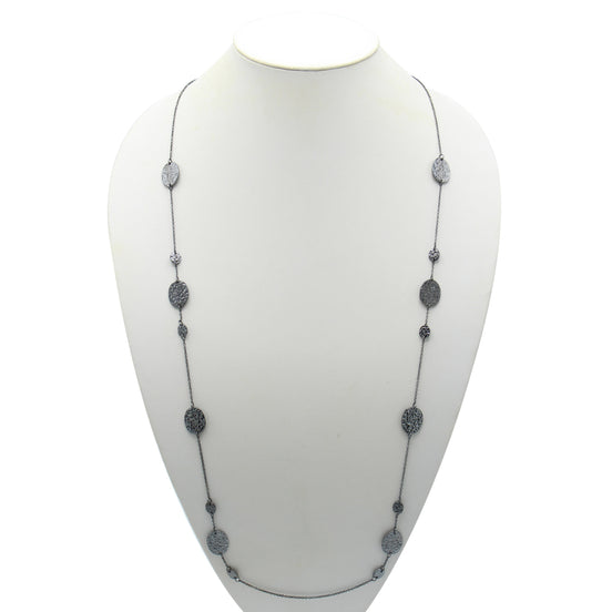 HEMATITE CHAIN LONG NECKLACE # SQGN20011006H