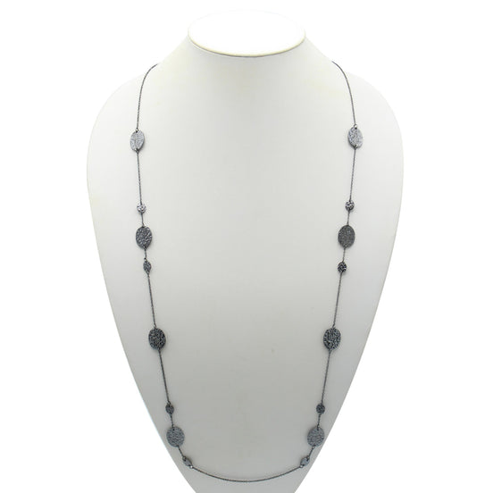 HEMATITE CHAIN LONG NECKLACE # SQGN20011006H