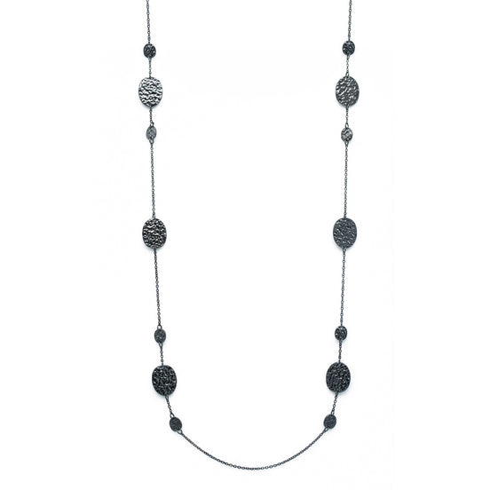 HEMATITE CHAIN LONG NECKLACE # SQGN20011006H