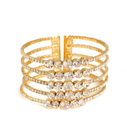 GOLD CRYSTAL COIL BRACELET SWY-18155G (KNA-B3)
