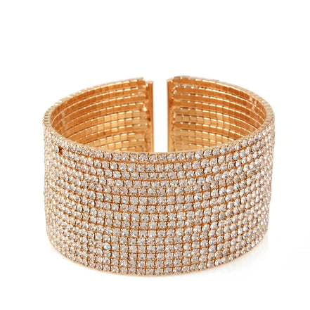 GOLD CRYSTAL COIL BRACELET SWY-18158G-15R(KNA1-B1-C1)