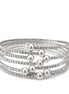 SILVER CRYSTAL COIL MEMORY WIRE BRACELET SWY-18160S(KND2)
