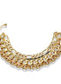 Gold Multi-Layer Curb Chain Bracelet 7.5" – Adjustable Chunky Statement Wrist wear# HNB90425-1GD (XD16)