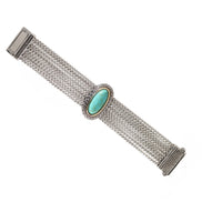 TURQUOISE TWO TONE MULTI STRANDS BRACELET 93013BR-TRQ