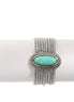 TURQUOISE TWO TONE MULTI STRANDS BRACELET 93013BR-TRQ