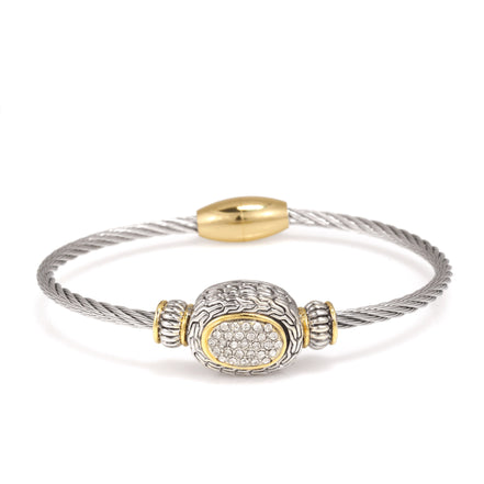 PAVE CRYSTAL CLASSIC CABLE BRACELET93014BR(FC11)