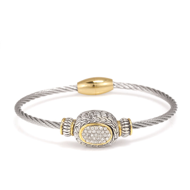 PAVE CRYSTAL CLASSIC CABLE BRACELET93014BR(FC11)