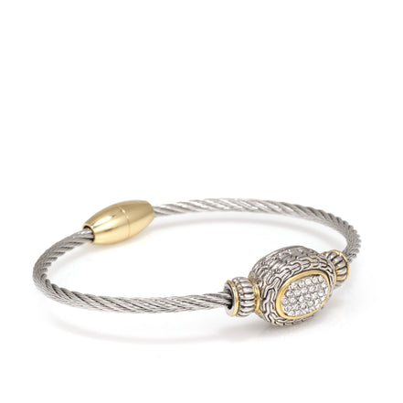 PAVE CRYSTAL CLASSIC CABLE BRACELET93014BR(FC11)