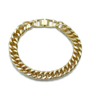 GOLD FLAT CURB CHAIN BRACELET  HNB90464GD (XE16)